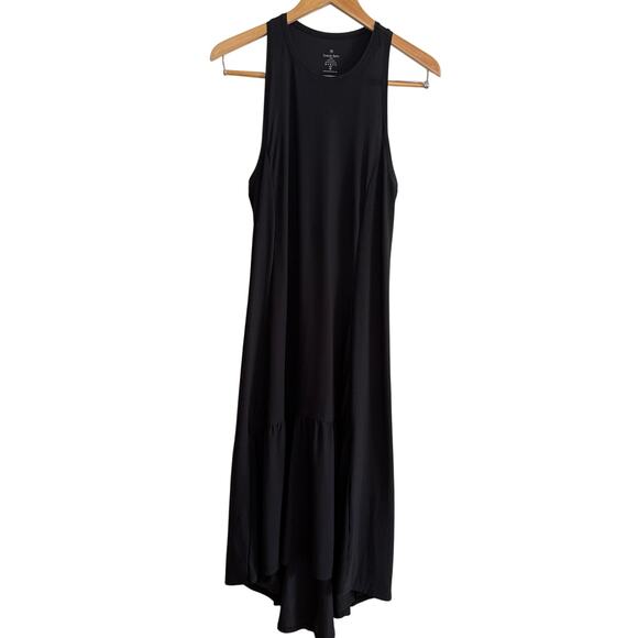 SWEATY BETTY | Black Ace Midi Dress Racerback travel Dress | Extra Small - Picture 2 of 8